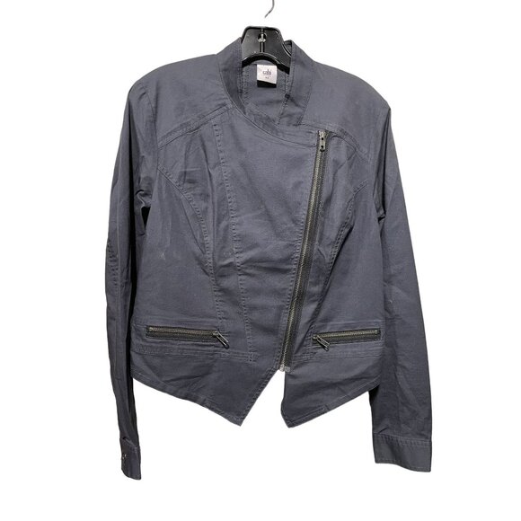 Cabi Gray‎ Cotton Cropped Jacket Long Sleeve - Picture 1 of 5